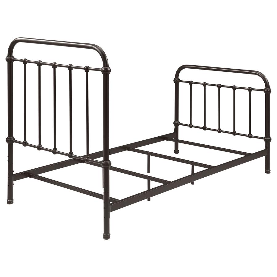 Livingston Metal Twin Open Frame Bed Dark Bronze view 7