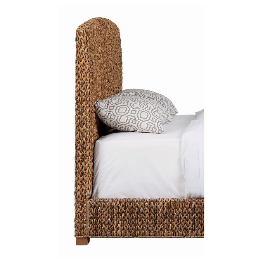 Laughton Woven Banana Leaf Eastern King Headboard Amber view 4