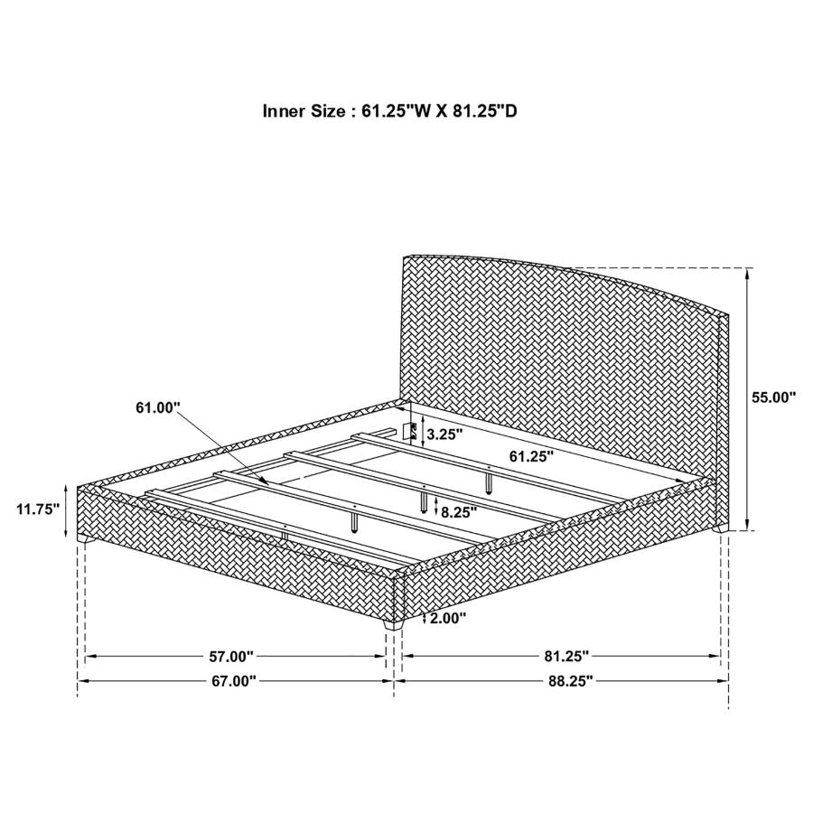 Laughton Banana Leaf Queen Panel Bed Amber view 4