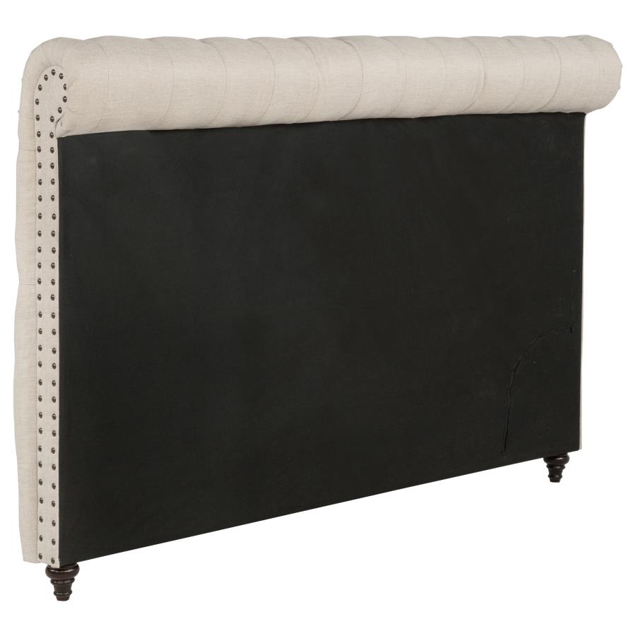 Devon 57-inch Upholstered Queen Headboard Beige view 3