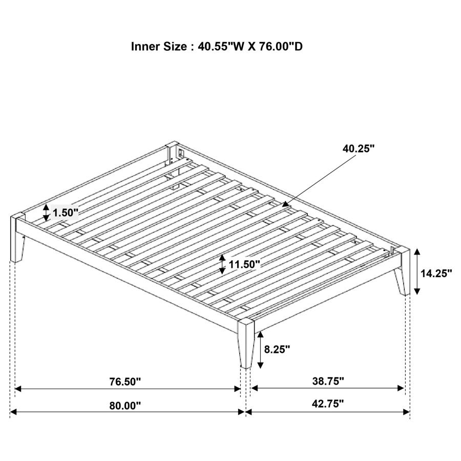Hounslow Twin Universal Platform Bed Cappuccino view 7
