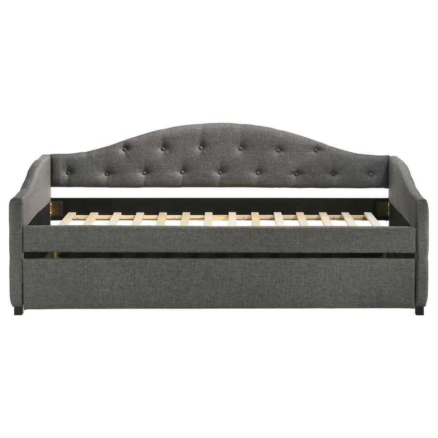 Sadie Upholstered Twin Daybed with Trundle Grey view 4