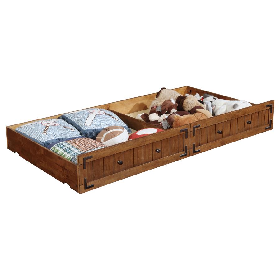 Oakdale Wood Twin Daybed with Trundle Rustic Honey view 4