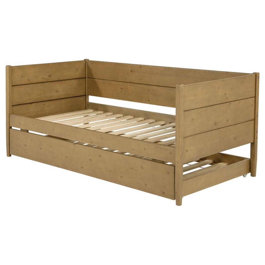 Calinda Wood Twin Daybed With Trundle Natural view 6