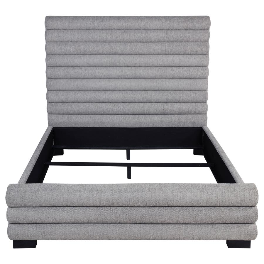Patricia 58-inch Boucle Upholstered Queen Bed Grey view 4