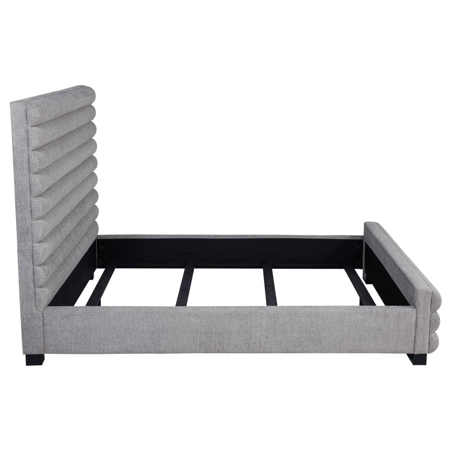 Patricia 58-inch Boucle Upholstered Queen Bed Grey view 6