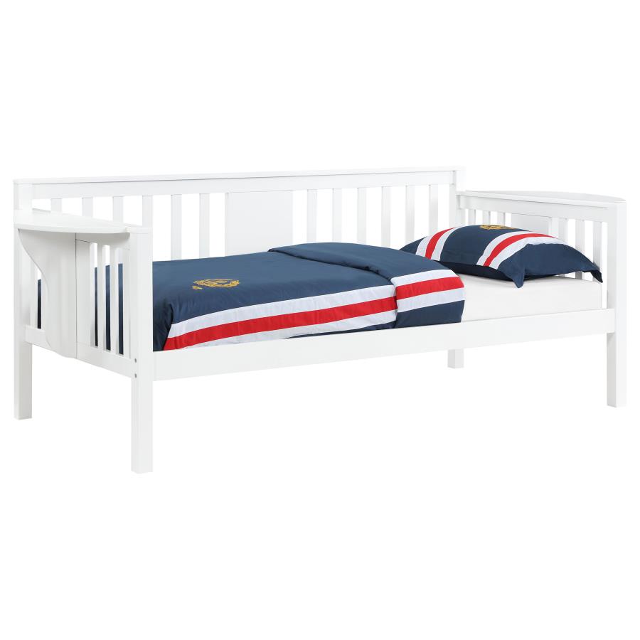 Bethany Wood Twin Daybed with Drop-down Tables White view 4