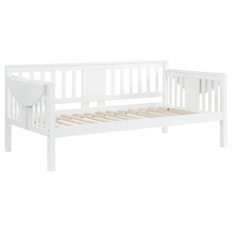 Bethany Wood Twin Daybed with Drop-down Tables White view 7