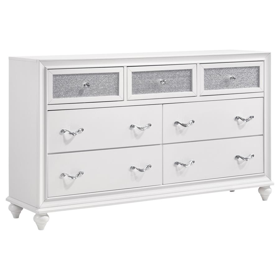 Barzini 4-piece Eastern King Bedroom Set White view 7