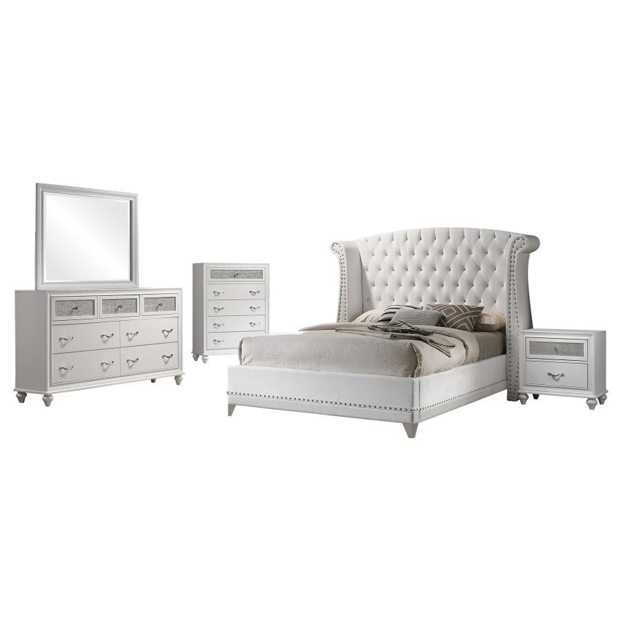 Barzini 5-piece Queen Bedroom Set White view 2