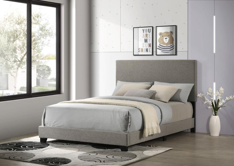 Dorian Fabric Upholstered Full Panel Bed Taupe view 2