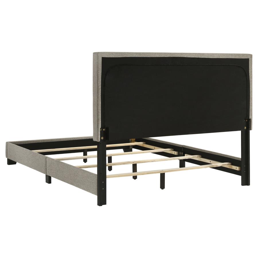 Dorian Fabric Upholstered Full Panel Bed Taupe view 5