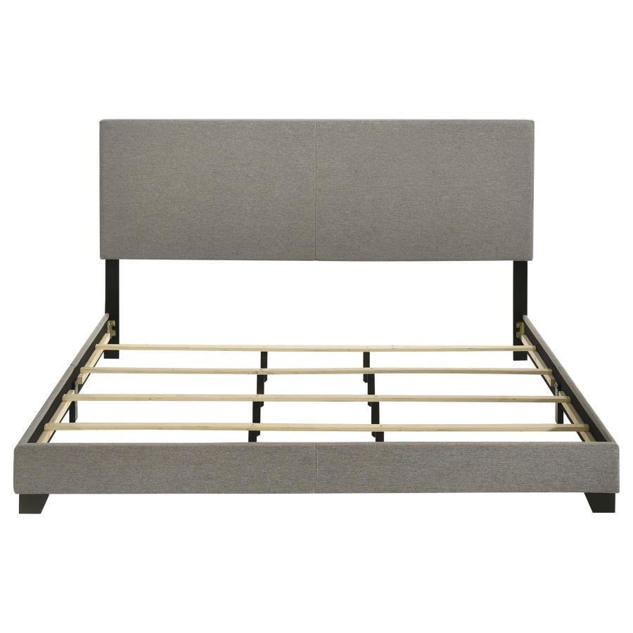 Dorian Fabric Upholstered Eastern King Panel Bed Taupe view 4