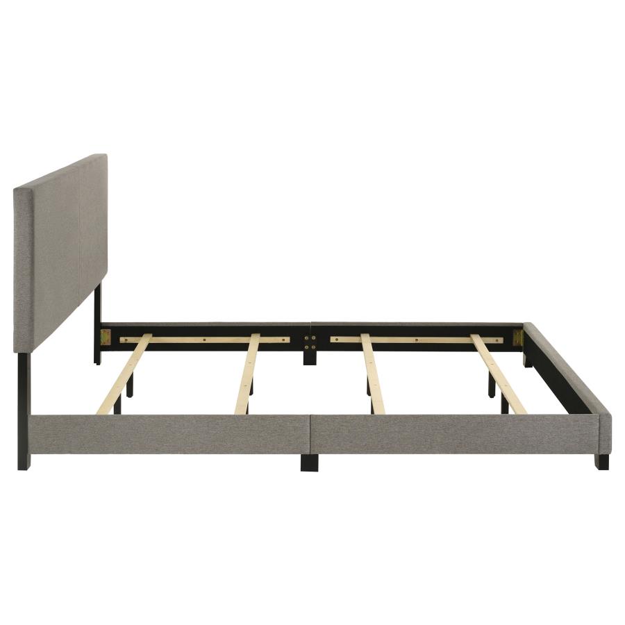 Dorian Fabric Upholstered Eastern King Panel Bed Taupe view 6