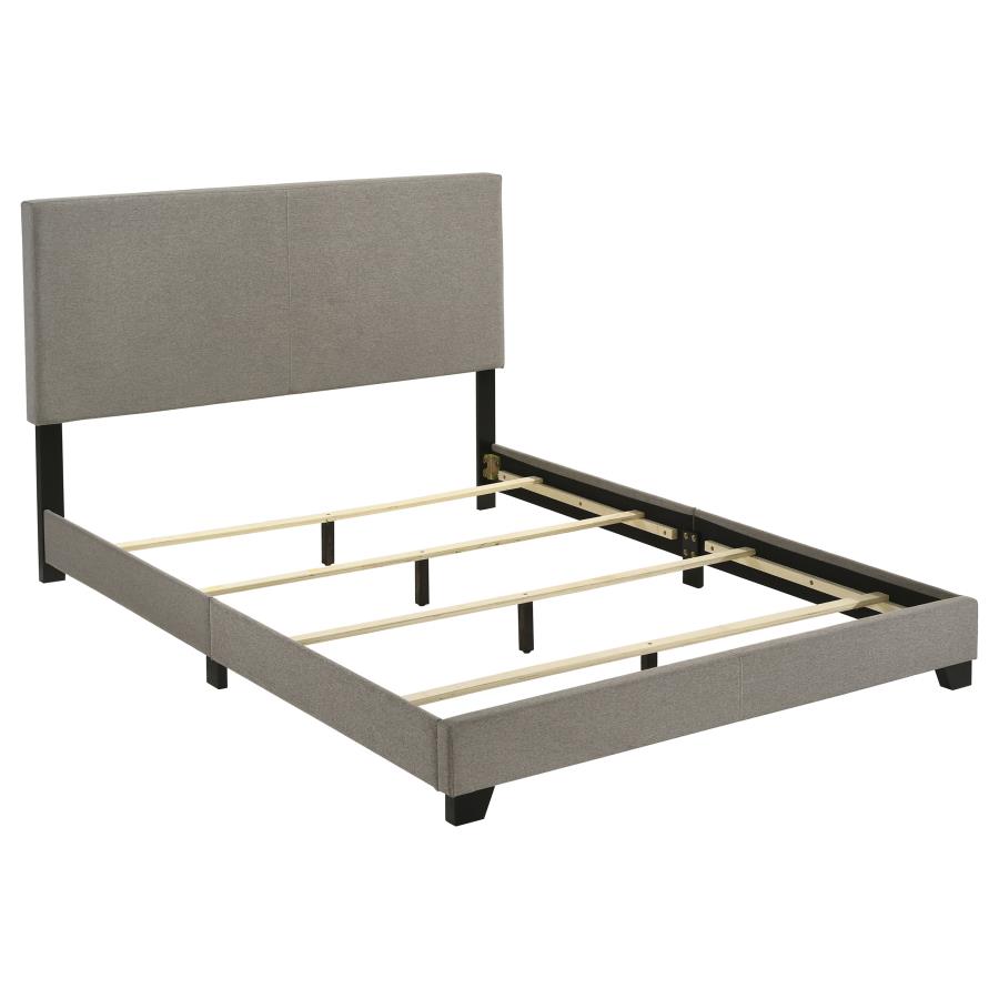 Dorian Fabric Upholstered Queen Panel Bed Taupe view 3