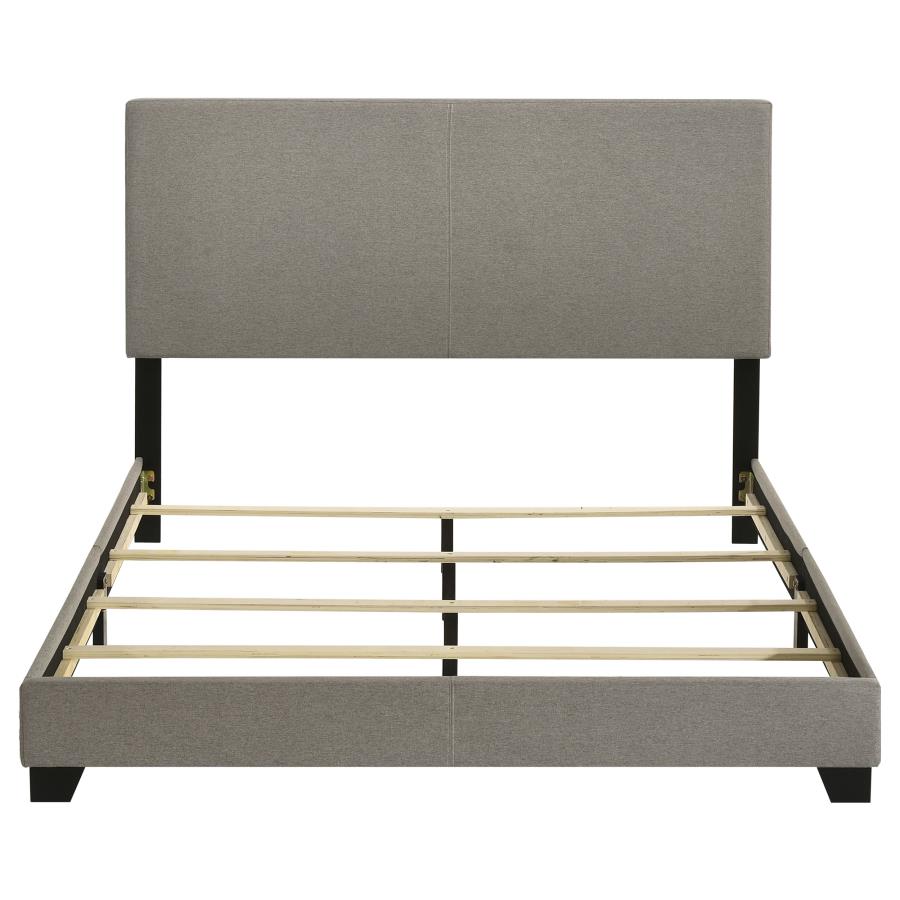 Dorian Fabric Upholstered Queen Panel Bed Taupe view 4
