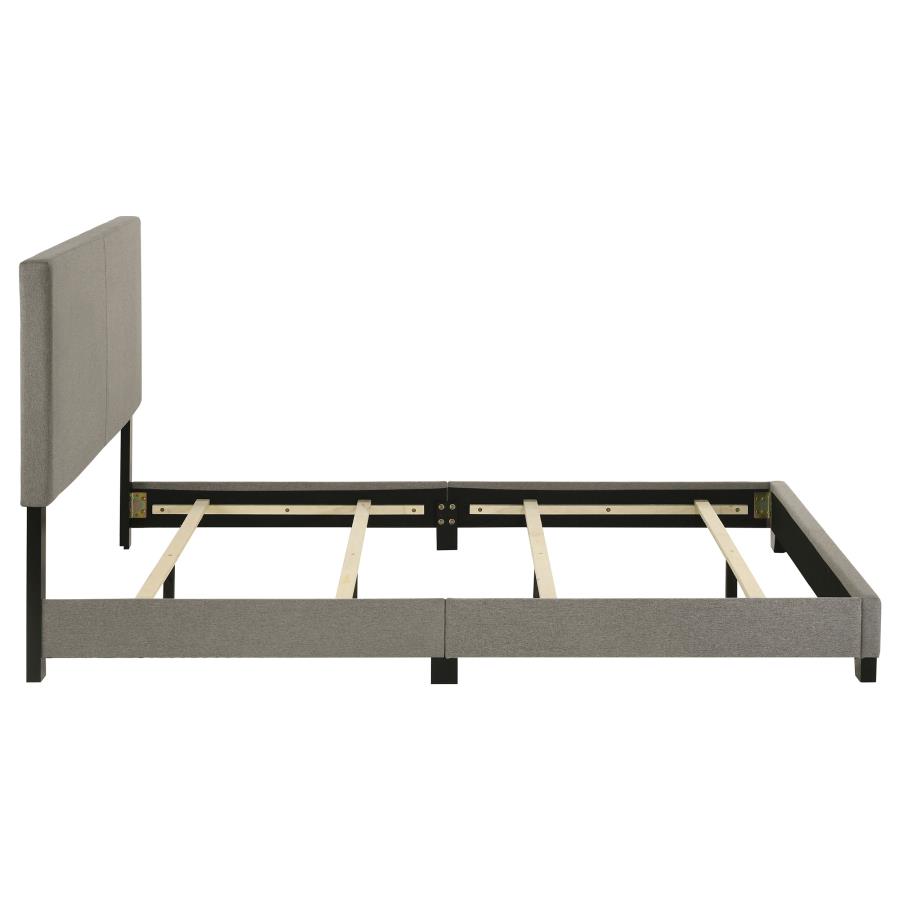 Dorian Fabric Upholstered Queen Panel Bed Taupe view 6
