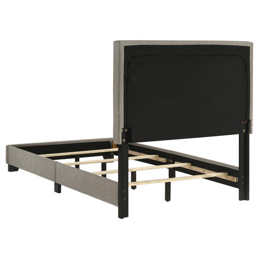 Dorian Fabric Upholstered Twin Panel Bed Taupe view 5