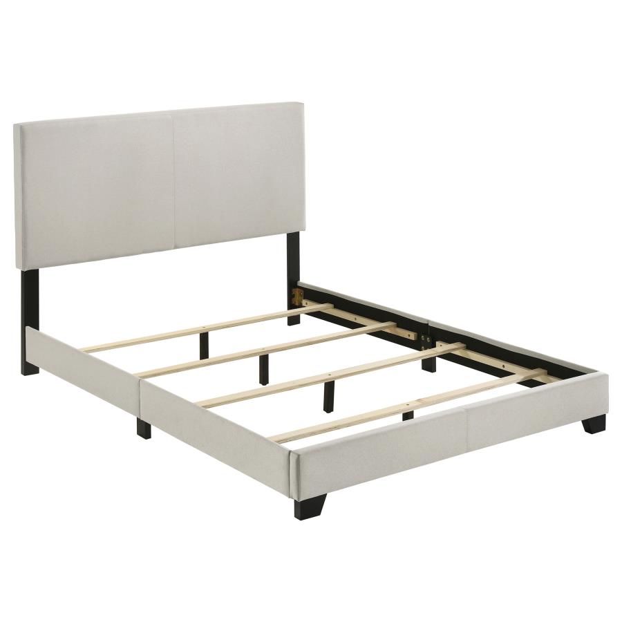 Dorian Fabric Upholstered Full Panel Bed Cream view 3