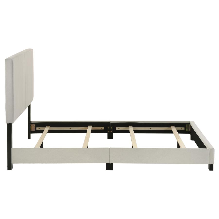 Dorian Fabric Upholstered Full Panel Bed Cream view 6