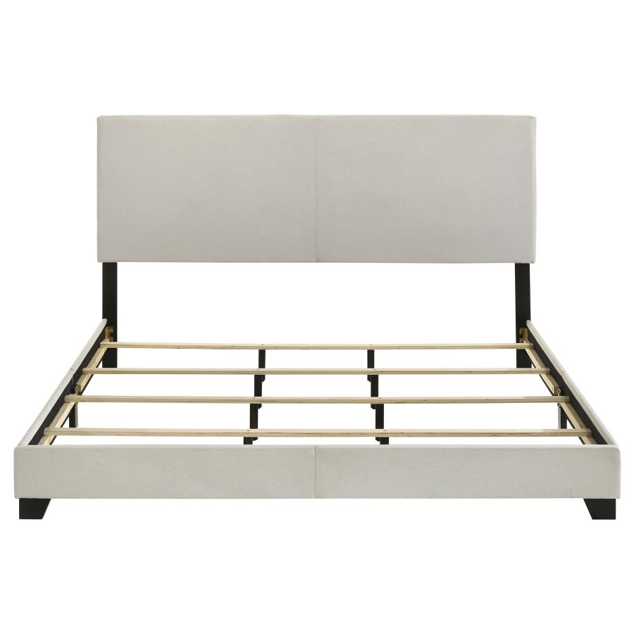 Dorian Fabric Upholstered Eastern King Panel Bed Cream view 4
