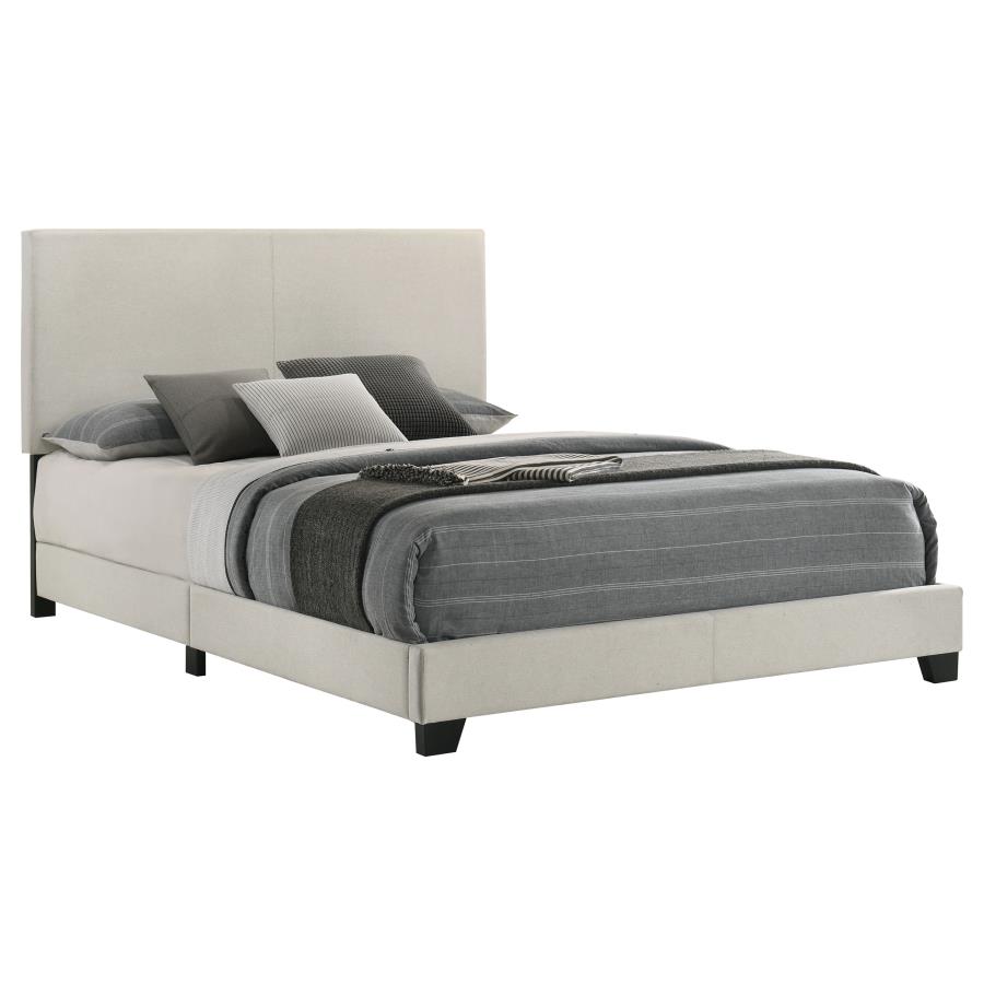 Dorian Fabric Upholstered Queen Panel Bed Cream view 3