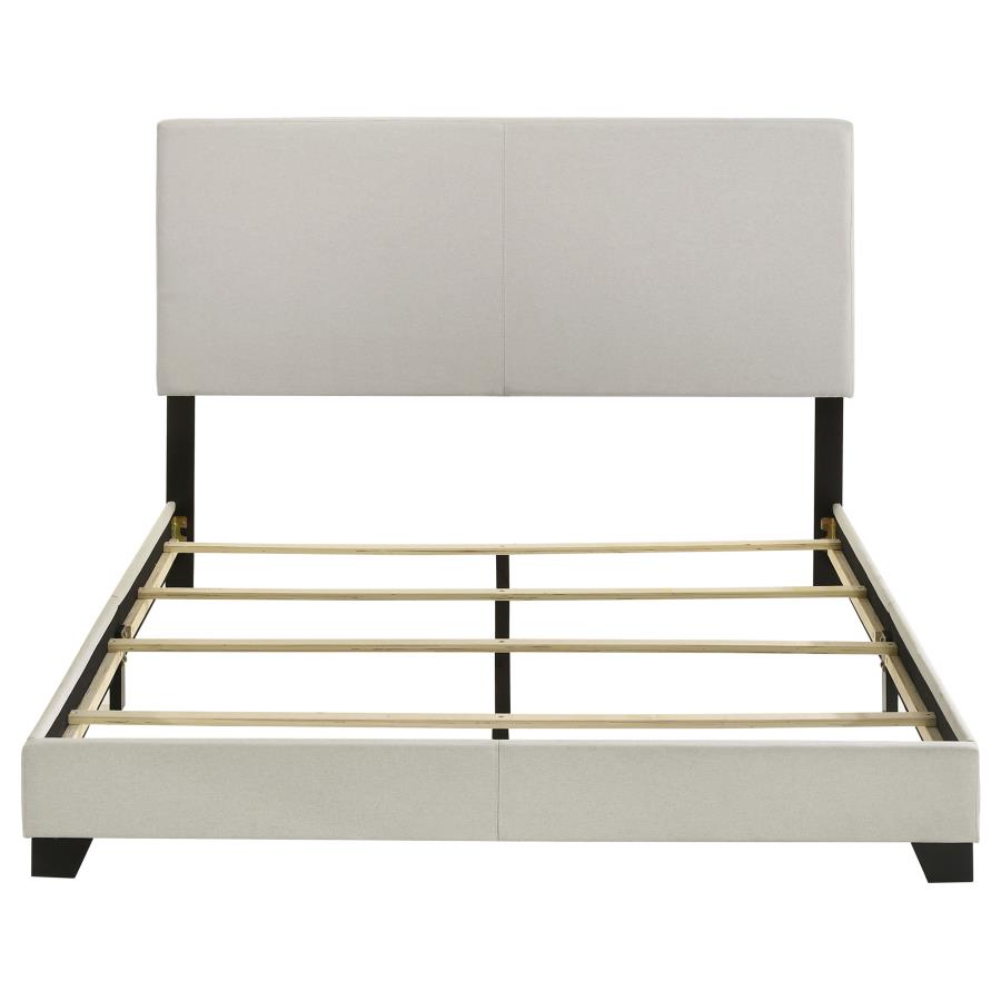 Dorian Fabric Upholstered Queen Panel Bed Cream view 4