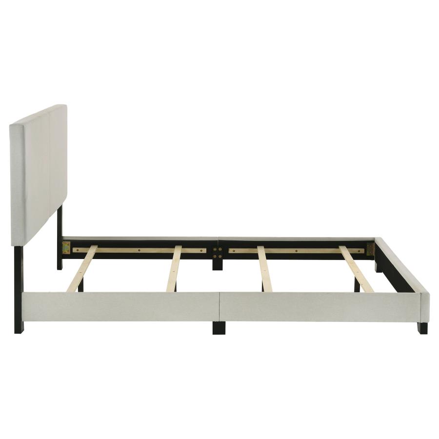 Dorian Fabric Upholstered Queen Panel Bed Cream view 6