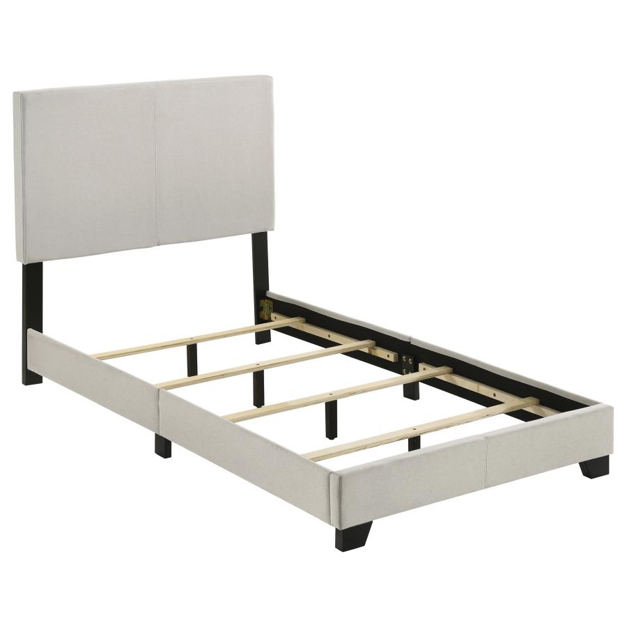 Dorian Fabric Upholstered Twin Panel Bed Cream view 3