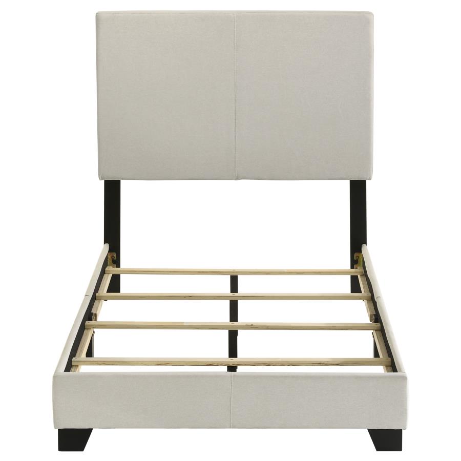 Dorian Fabric Upholstered Twin Panel Bed Cream view 4