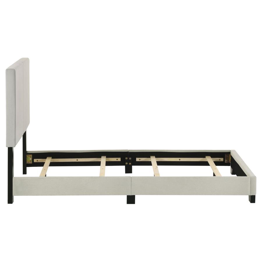 Dorian Fabric Upholstered Twin Panel Bed Cream view 6