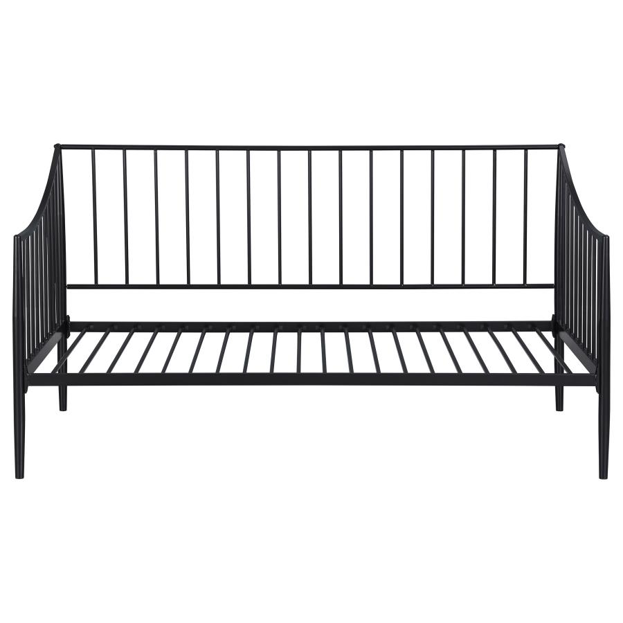 Newbury Metal Twin Daybed Bed Frame Matte Black view 3