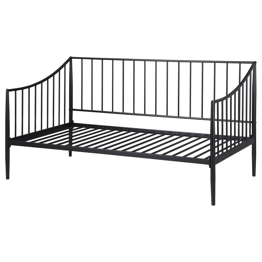 Newbury Metal Twin Daybed Bed Frame Matte Black view 4