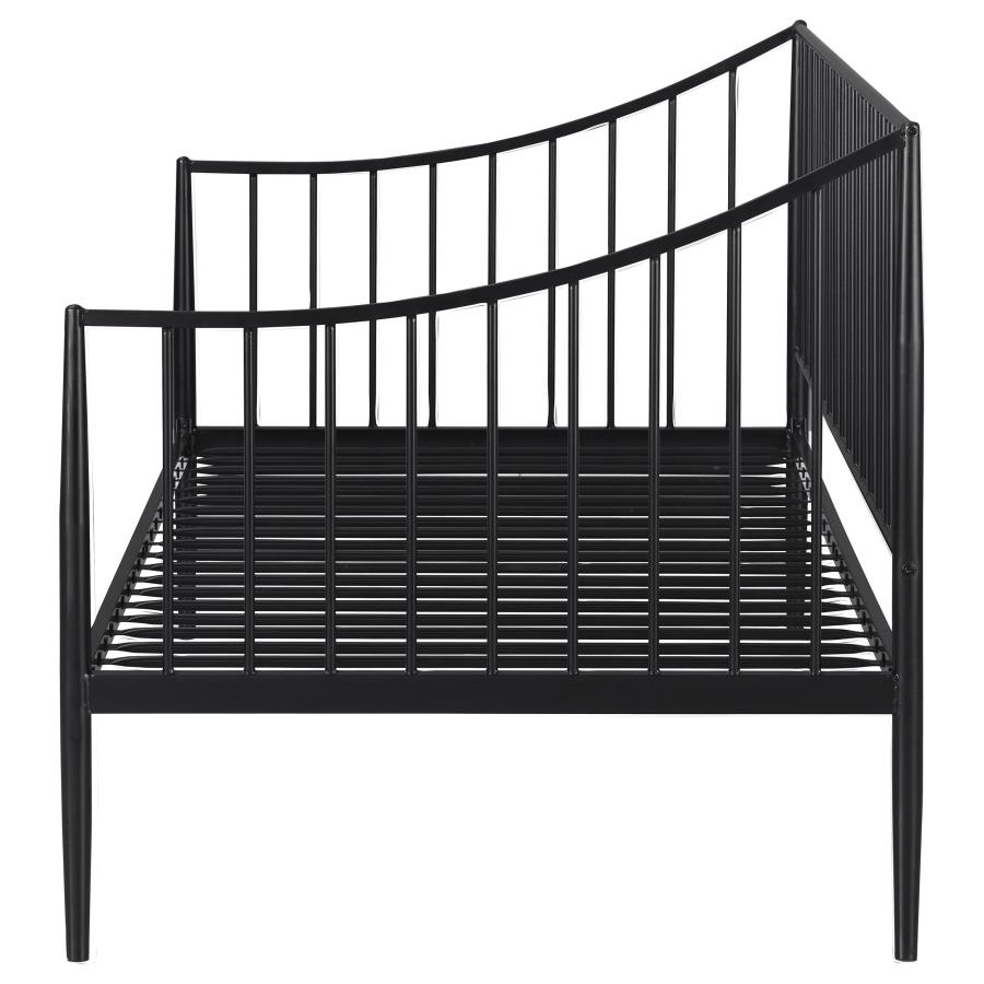 Newbury Metal Twin Daybed Bed Frame Matte Black view 5