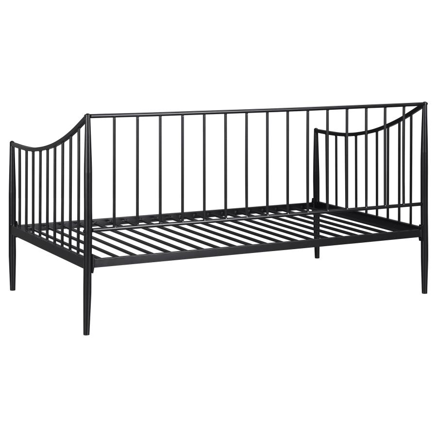Newbury Metal Twin Daybed Bed Frame Matte Black view 6