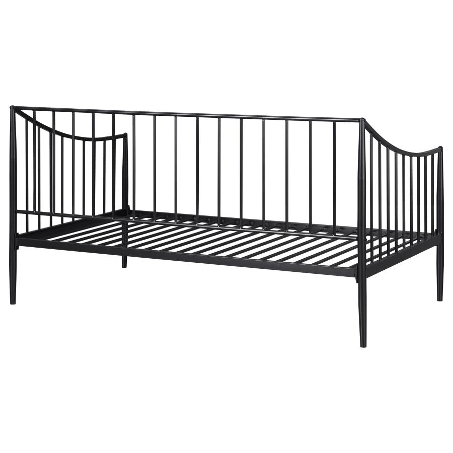 Newbury Metal Twin Daybed Bed Frame Matte Black view 7