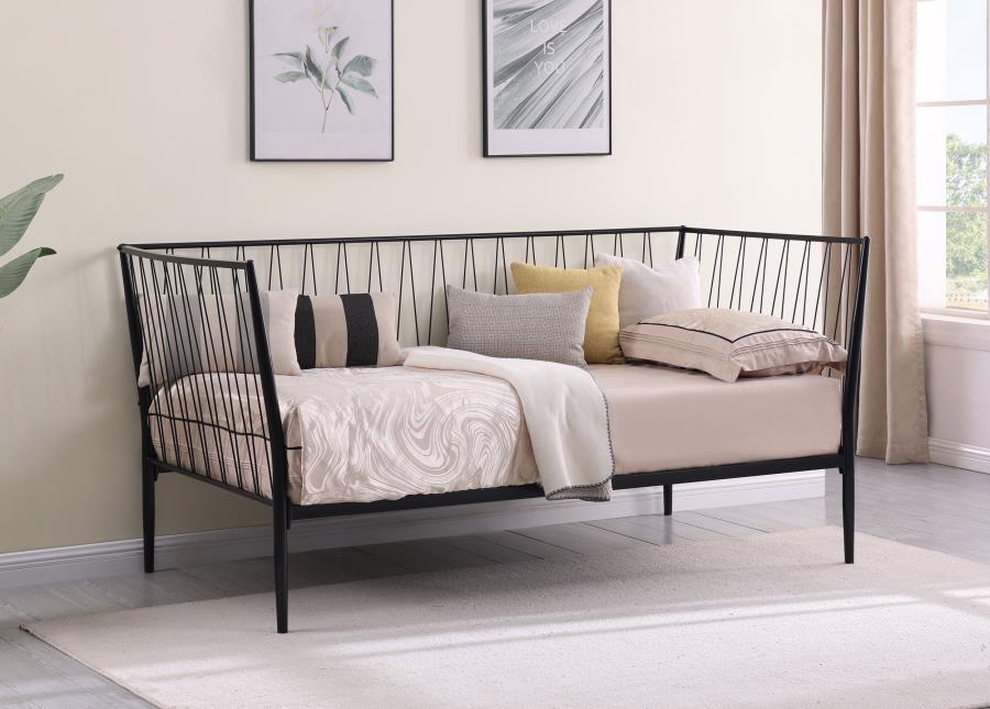 Richland Metal Twin Daybed Bed Frame Matte Black view 2