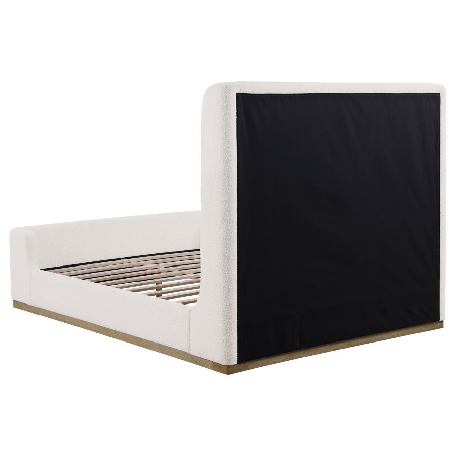 Nala Upholstered Queen Sleigh Bed Cream view 4