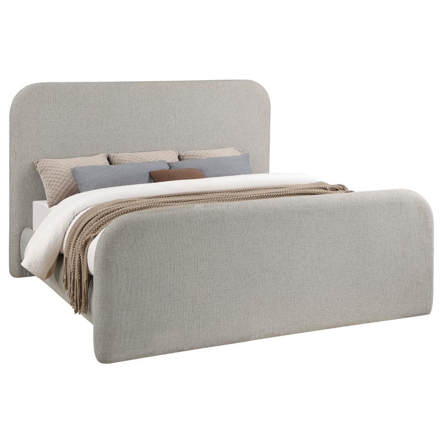 Wren Upholstered Eastern King Panel Bed Grey view 3