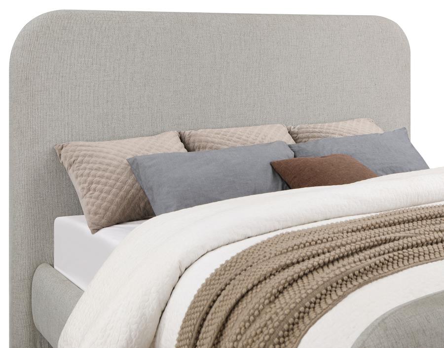 Wren Upholstered Eastern King Panel Bed Grey view 5