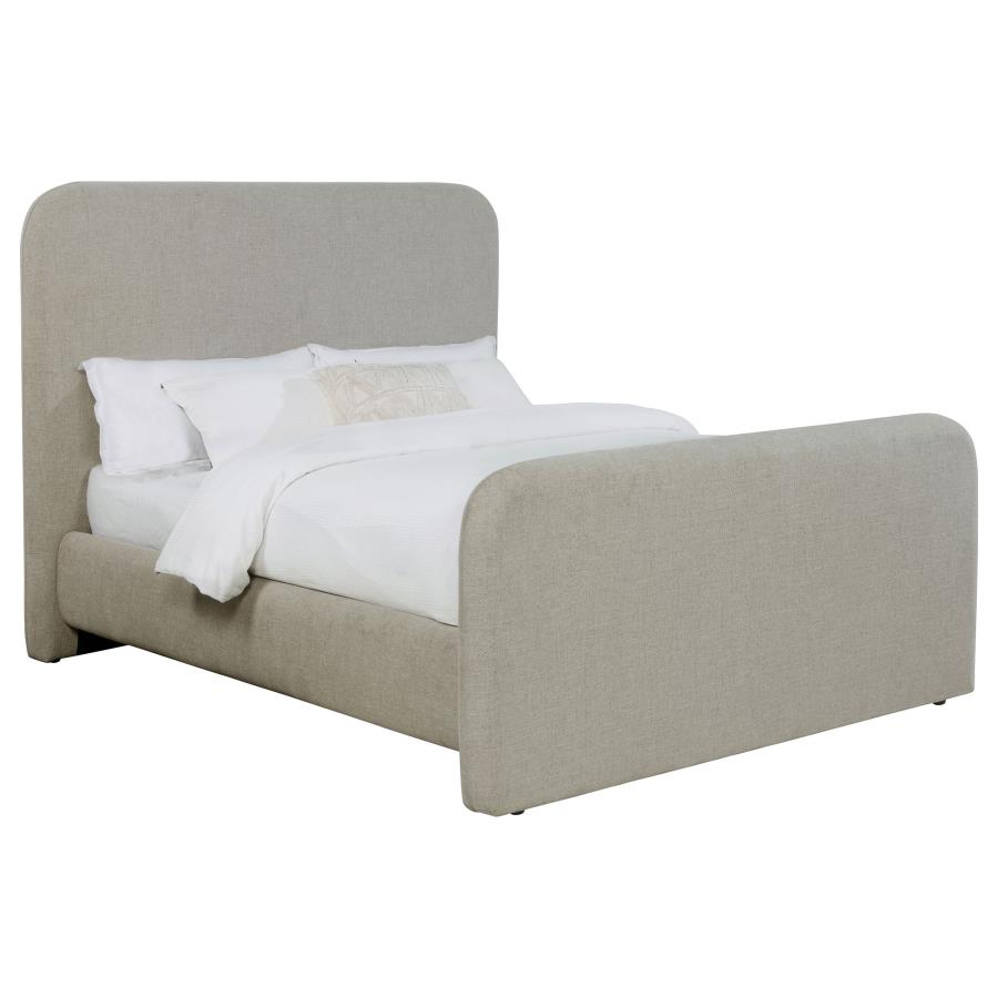 Wren Upholstered Queen Panel Bed Grey view 3
