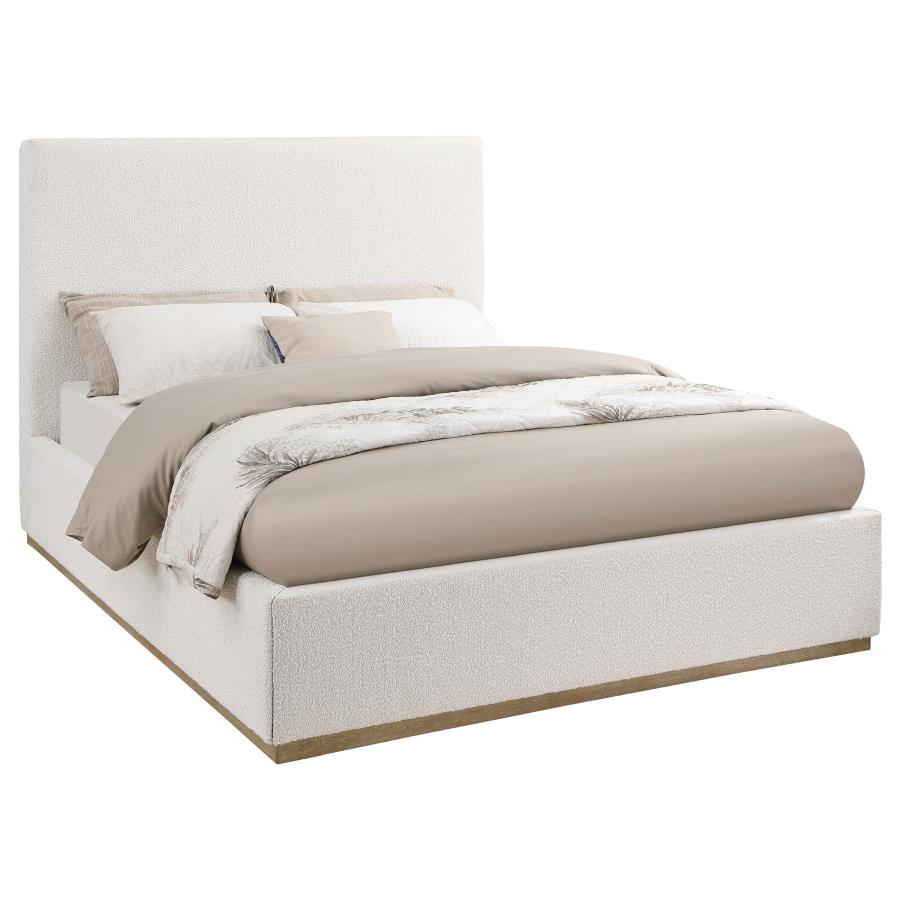 Knox Upholstered Queen Panel Bed Cream view 3