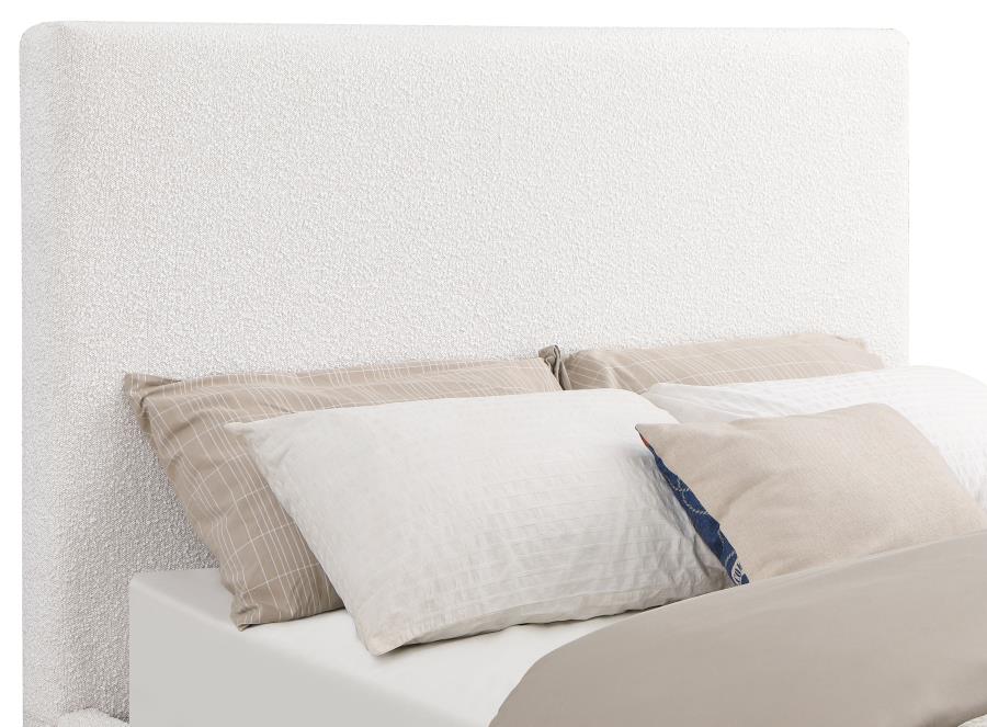 Knox Upholstered Queen Panel Bed Cream view 5
