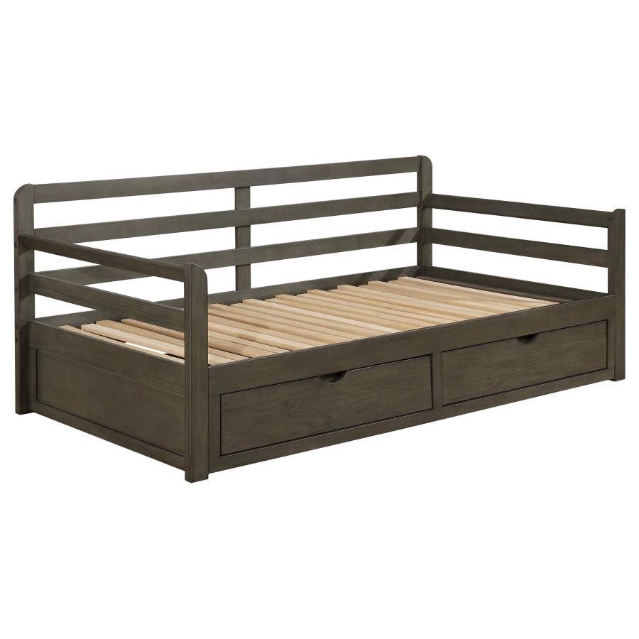 Sorrento 2-drawer Twin XL Daybed with Extension Trundle Grey view 4