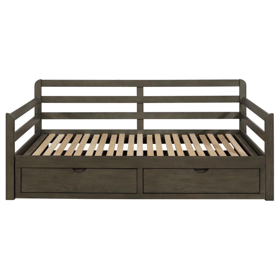 Sorrento 2-drawer Twin XL Daybed with Extension Trundle Grey view 5
