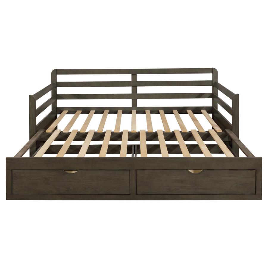 Sorrento 2-drawer Twin XL Daybed with Extension Trundle Grey view 6