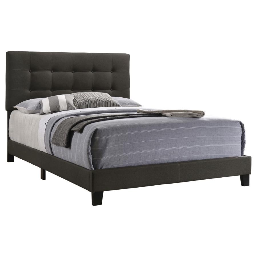 Mapes Upholstered Eastern King Panel Bed Charcoal view 3