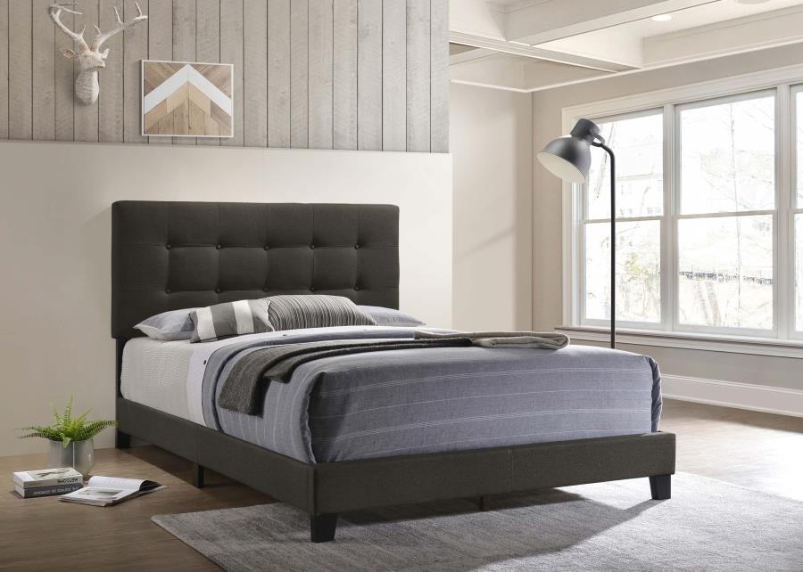 Mapes Upholstered Queen Panel Bed Charcoal view 2
