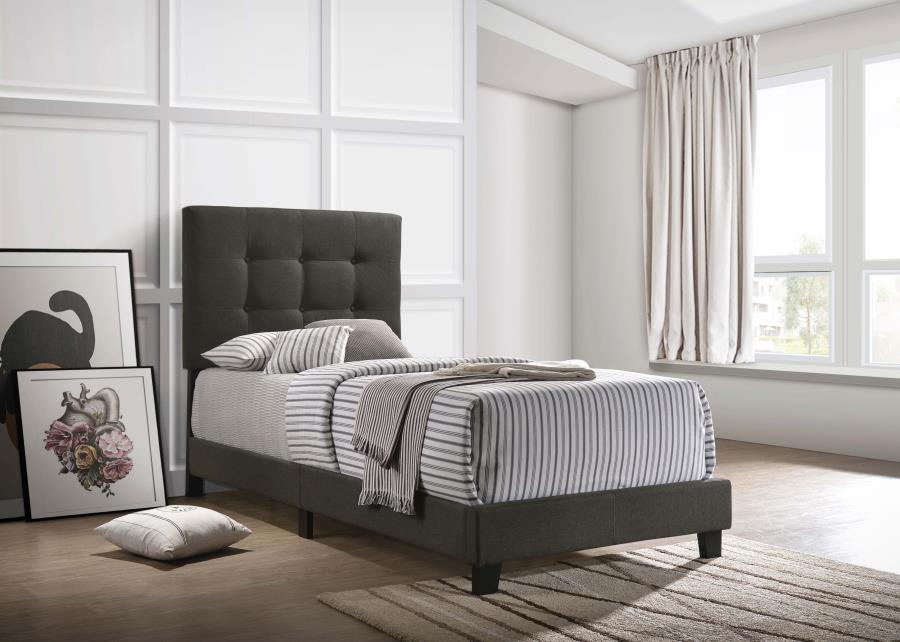 Mapes Upholstered Twin Panel Bed Charcoal view 2