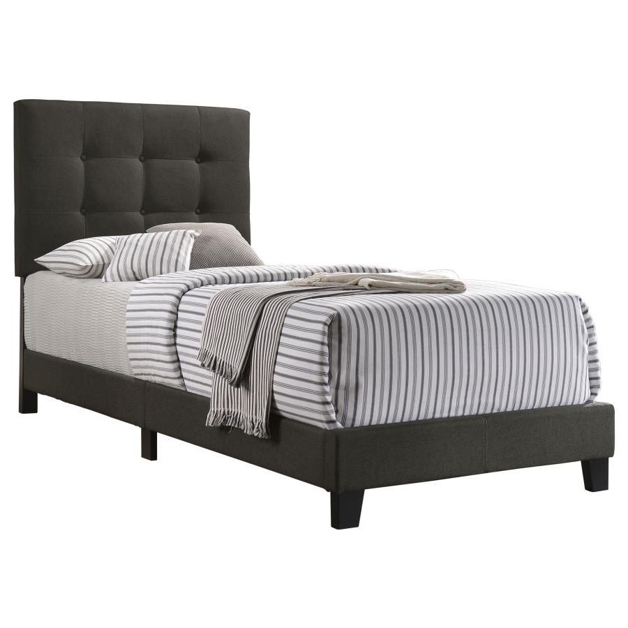 Mapes Upholstered Twin Panel Bed Charcoal view 3